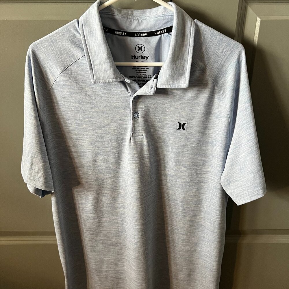 Hurley Activewear Gray Polo Men's Large